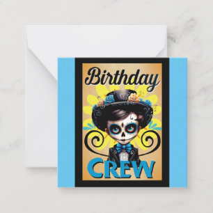 Sugar Skull Birthday Boy Note Card