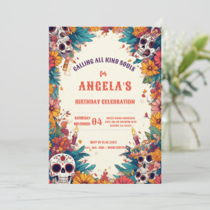 Sugar Skull Birthday Invitation - Day of the Dead!