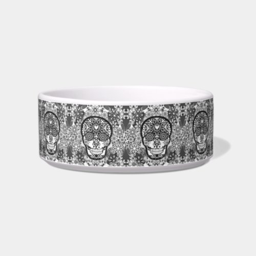 Sugar Skull Black and White Bowl