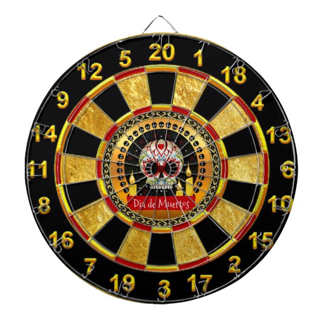 Sugar skull bloodcurdling intimidating and scary dart board (Front)