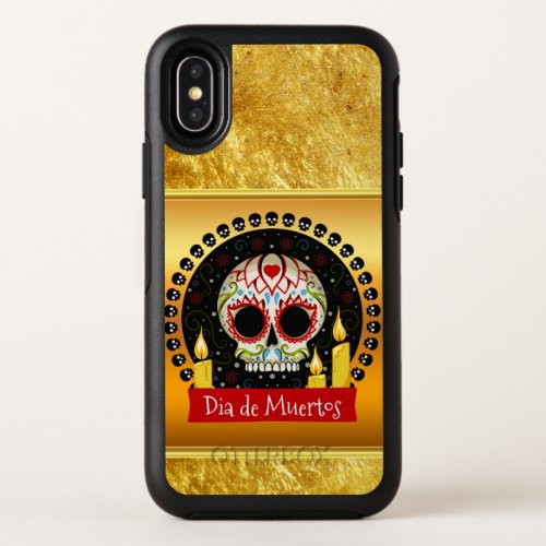 Sugar skull bloodcurdling intimidating and scary OtterBox symmetry iPhone x case