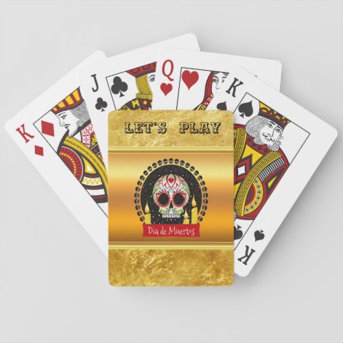 Sugar skull bloodcurdling intimidating and scary playing cards