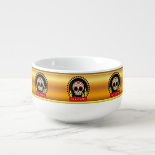 Sugar skull bloodcurdling intimidating and scary soup mug