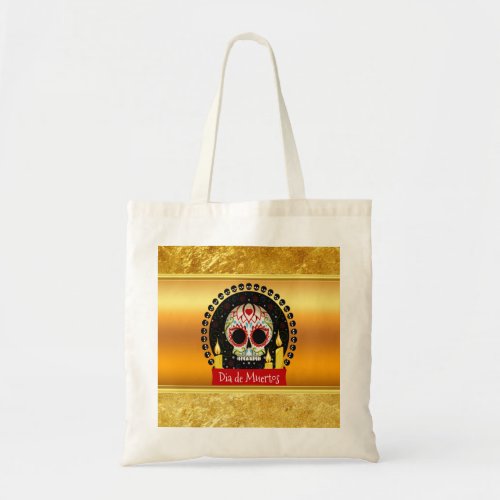Sugar skull bloodcurdling intimidating and scary tote bag