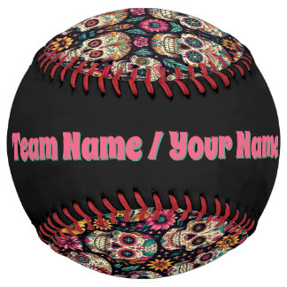 Sugar Skull Blossoms (personalize) Softball