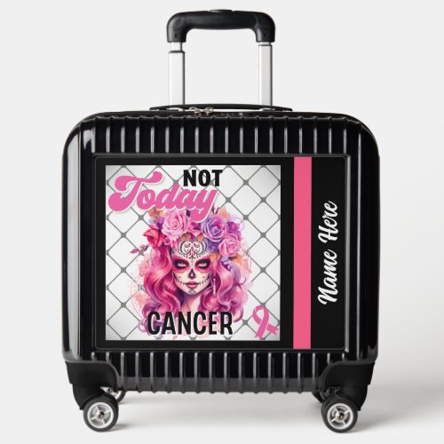 Sugar Skull Breast Cancer Awareness  Luggage