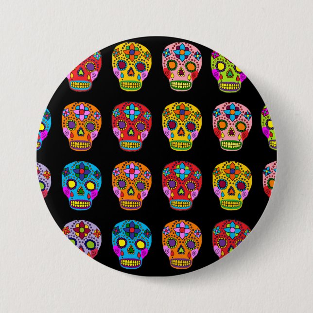 Sugar Skull Button (Front)