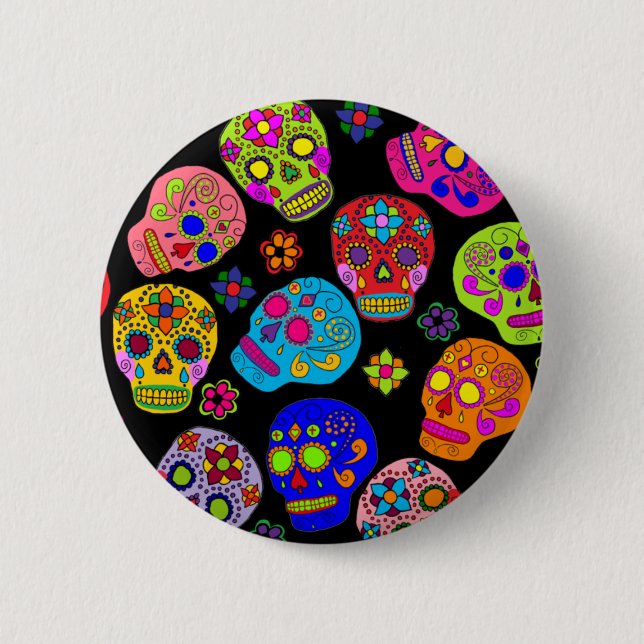 Sugar Skull Button (Front)