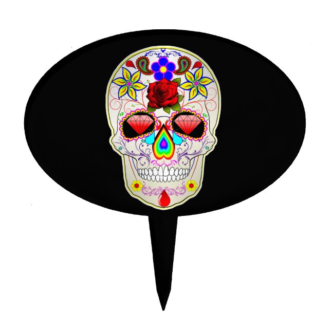 sugar skull cake topper (Front)