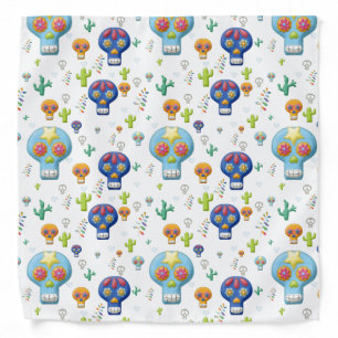 SUGAR SKULL CALAVERA BANDANA