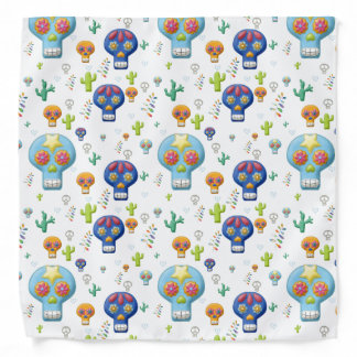 SUGAR SKULL CALAVERA BANDANA