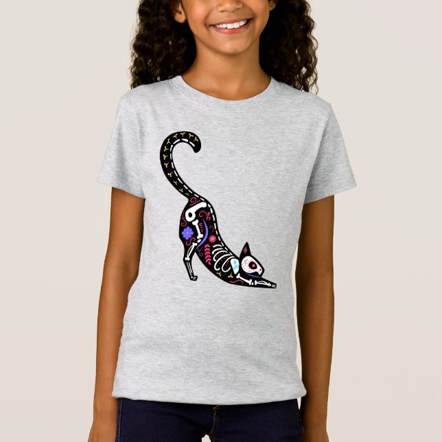 Sugar Skull Calavera Cat I T-Shirt (Front)