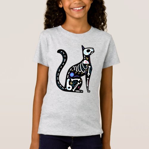 Sugar Skull Calavera Cat III T_Shirt