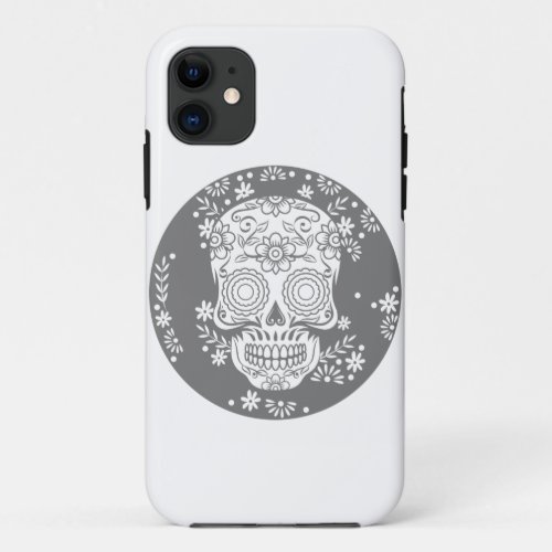 Sugar Skull Calavera design Gift for Mexican iPhone 11 Case