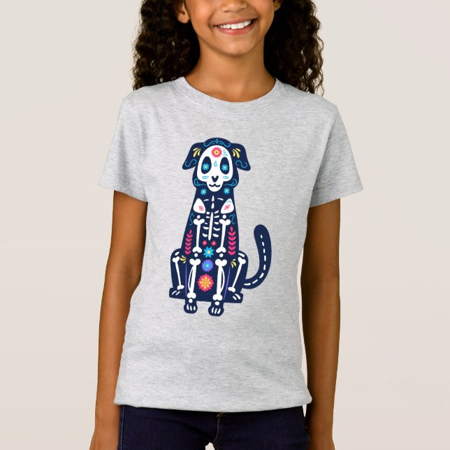 Sugar Skull Calavera Dog IV T-Shirt (Front)