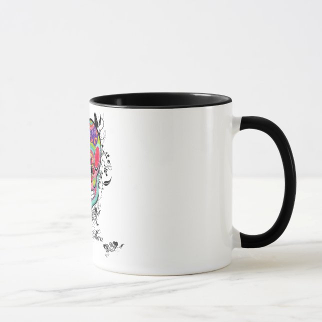 Sugar Skull Calaveras Dia De Los Muertes Art Mug (Right)