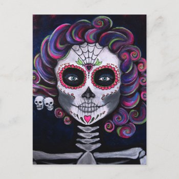 Sugar Skull Candy 2 Postcard by CLEArtCreation27 at Zazzle