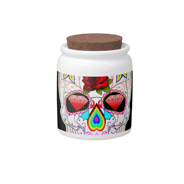 sugar skull candy jar (Front)