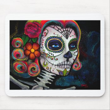 Sugar Skull Candy Mouse Pad by CLEArtCreation27 at Zazzle