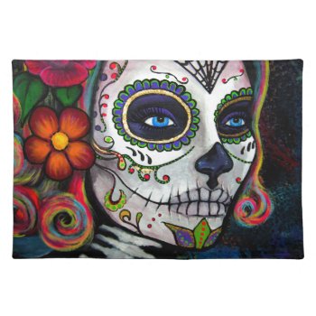Sugar Skull Candy Placemat by CLEArtCreation27 at Zazzle