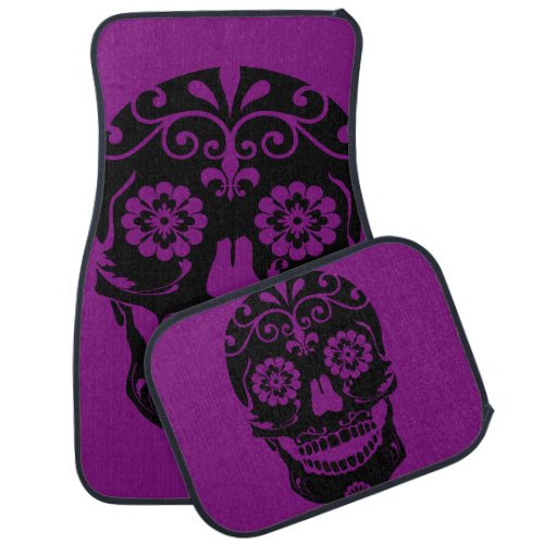 Sugar Skull Car Mat Set