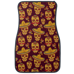 Sugar Skull  Car Mats (Front) (set of 2)