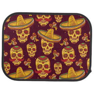 Sugar Skull Car Mats (Rear) (set of 2)