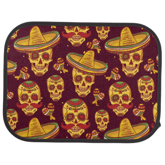 Sugar Skull Car Mats (Rear) (set of 2) (Rear)
