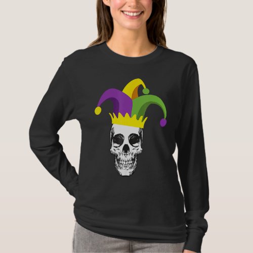 Sugar Skull Carnival Mask Jester Hat Mardi Gras  2 T_Shirt
