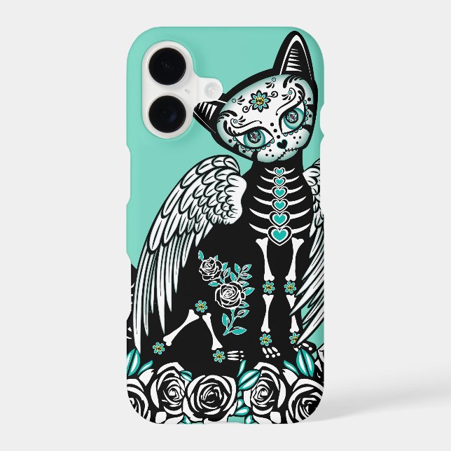 Sugar Skull Cat Iphone Case (Back)