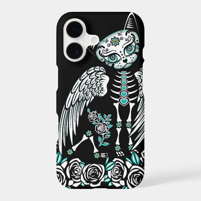 Sugar Skull Cat Iphone Case (Back)