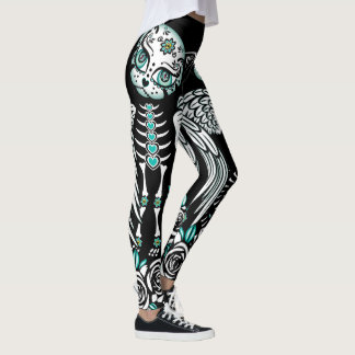 Sugar Skull Cat Leggings