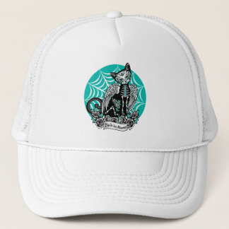 Sugar Skull Cat Trucker Hat