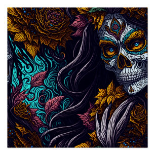 Sugar Skull Catrina Poster