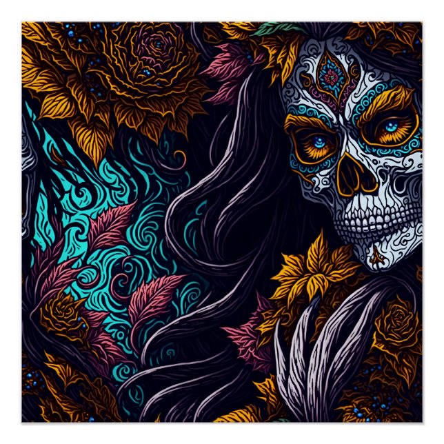 Sugar Skull Catrina Poster (Front)