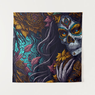 Sugar Skull Catrina Tapestry