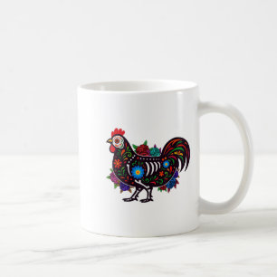 Sugar Skull Chicken Dia De Muertos Halloween Day O Coffee Mug