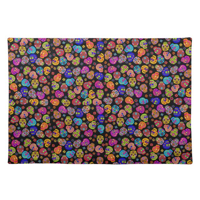Sugar Skull Cloth Placemat (Front)