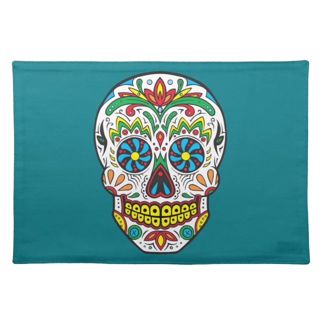 Sugar Skull Cloth Placemat (Front)