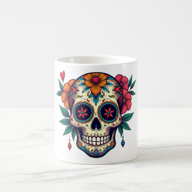 Sugar Skull  Coffee Mug (Center)