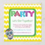 Sugar Skull Color Party Invitation