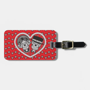 Sugar Skull Couple Luggage Tag