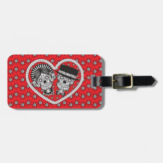 Sugar Skull Couple Luggage Tag