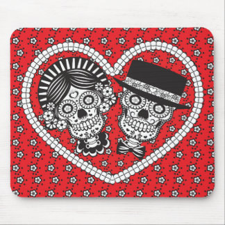 Sugar Skull Couple Mouse Pad