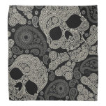 Sugar Skull Crossbones Pattern Bandana