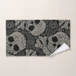 Sugar Skull Crossbones Pattern Hand Towel