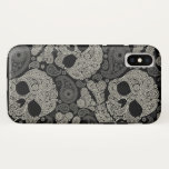 Sugar Skull Crossbones Pattern iPhone X Case