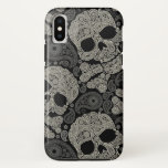 Sugar Skull Crossbones Pattern iPhone X Case