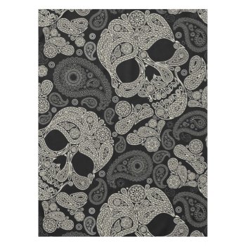 Sugar Skull Crossbones Pattern Tablecloth by bestgiftideas at Zazzle