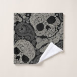 Sugar Skull Crossbones Pattern Wash Cloth